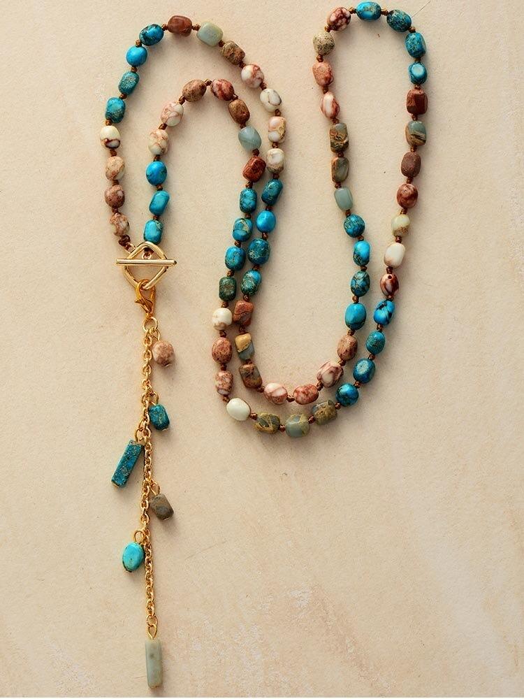 Eternity Imperial Jasper Lariat Necklace-Your Soul Place