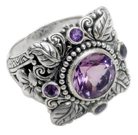 Thumbnail for Silver Amethyst Vintage Ring-Your Soul Place