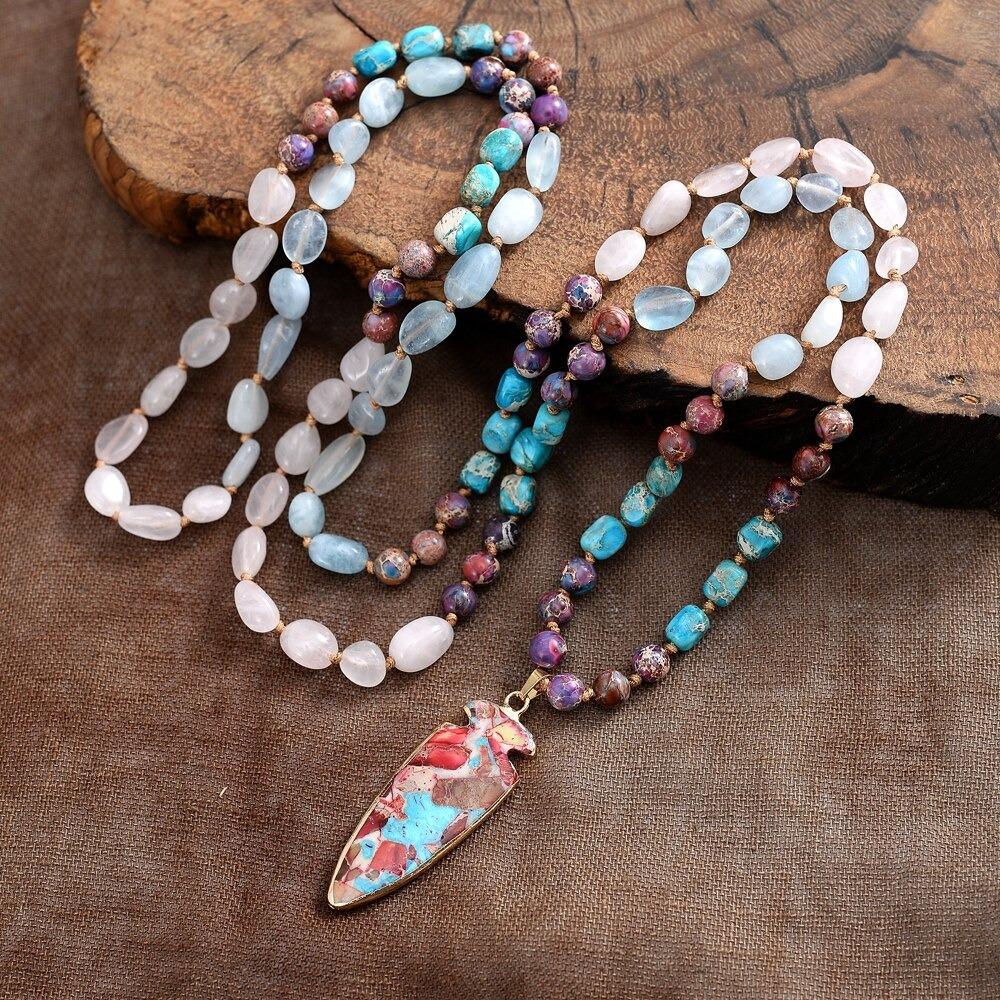 Aquamarine Peace Shield Necklace-Your Soul Place
