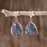 Thumbnail for Purple Floral Jasper Earrings-Your Soul Place