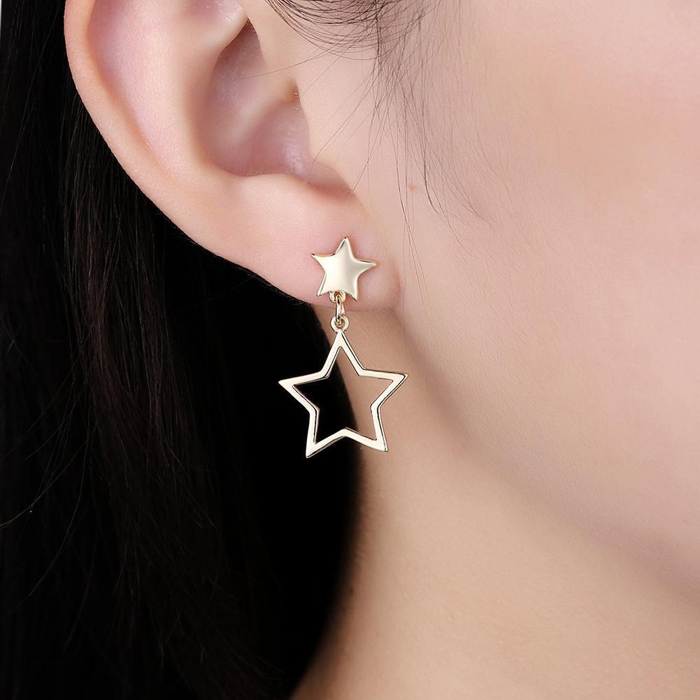 Double Star Drop Earrings-Your Soul Place