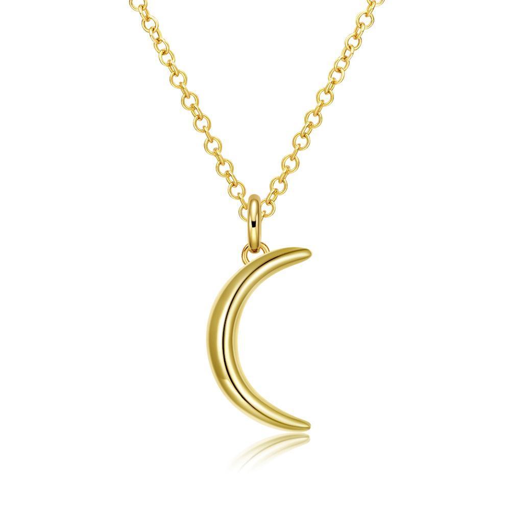 Minimalist Crescent Moon Necklace-Your Soul Place