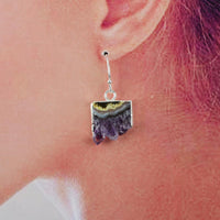 Thumbnail for Amethyst Slice Druzy Earrings-Your Soul Place