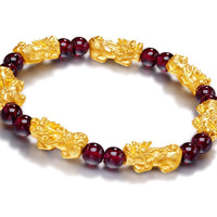 Thumbnail for Red Garnet Lucky Pixiu Wealth Bracelet-Your Soul Place