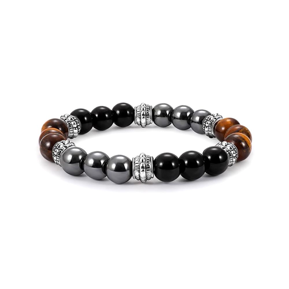 Tiger Eye Stone & Hematite Good Luck and Healing Bracelet-Your Soul Place