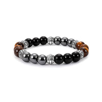 Thumbnail for Tiger Eye Stone & Hematite Good Luck and Healing Bracelet-Your Soul Place