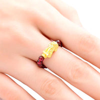 Thumbnail for Red Garnet Pixiu Fortune Ring-Your Soul Place