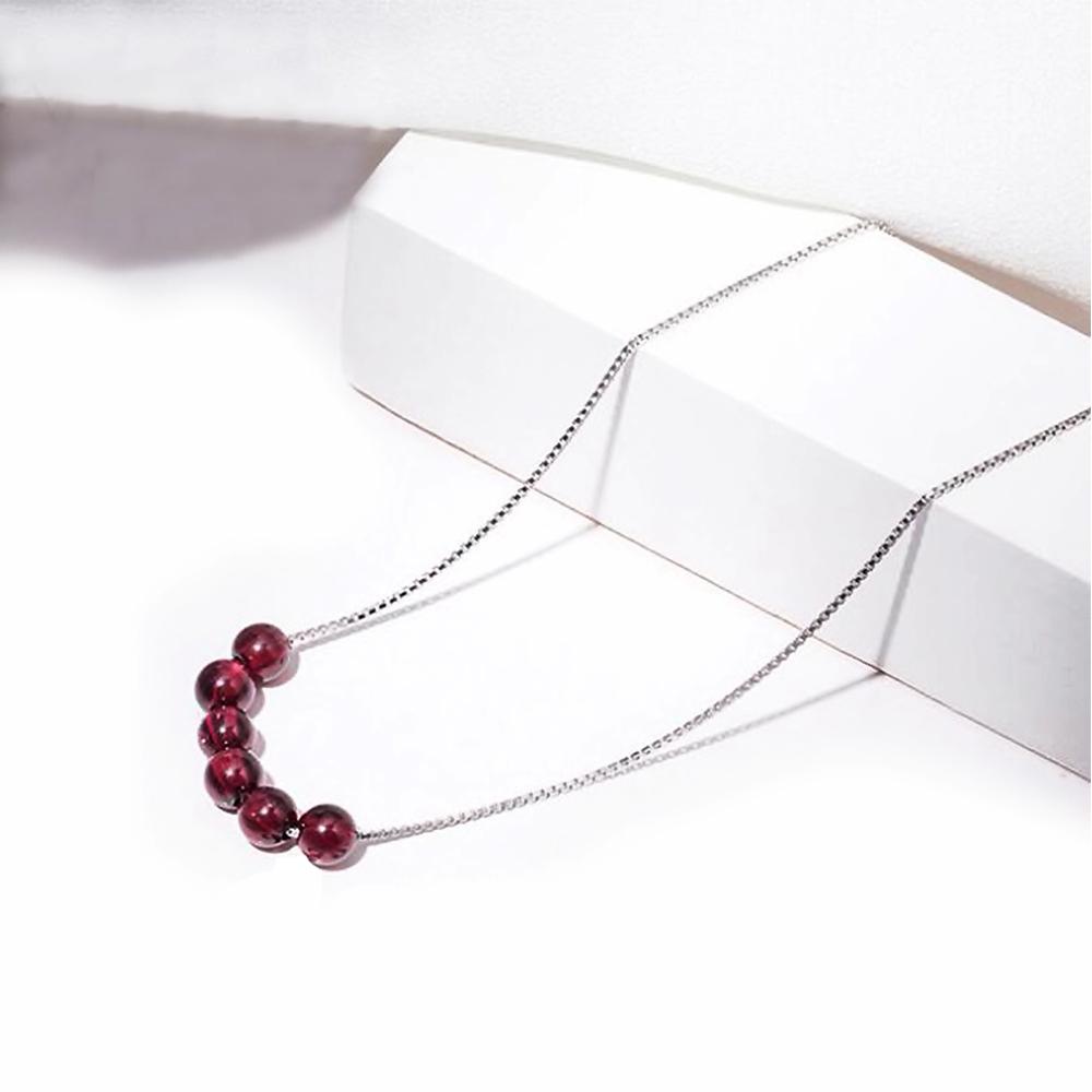 Natural Red Garnet Revitalization Clavicle Necklace-Your Soul Place
