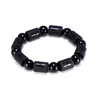 Thumbnail for Natural Matte Obsidian Stones Energy Healing Mantra Bracelet-Your Soul Place