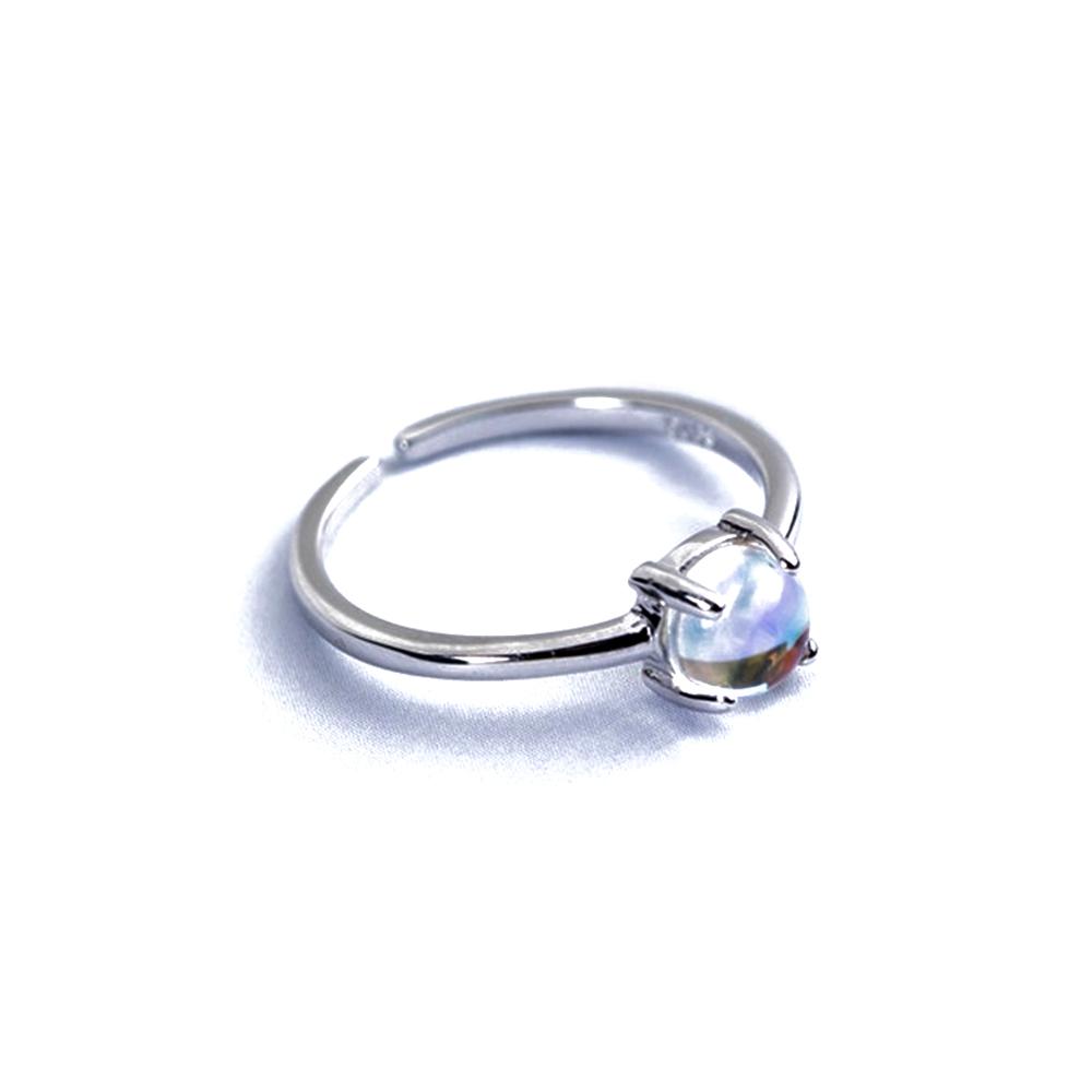 Pure Silver Natural Moonstone Ring-Your Soul Place