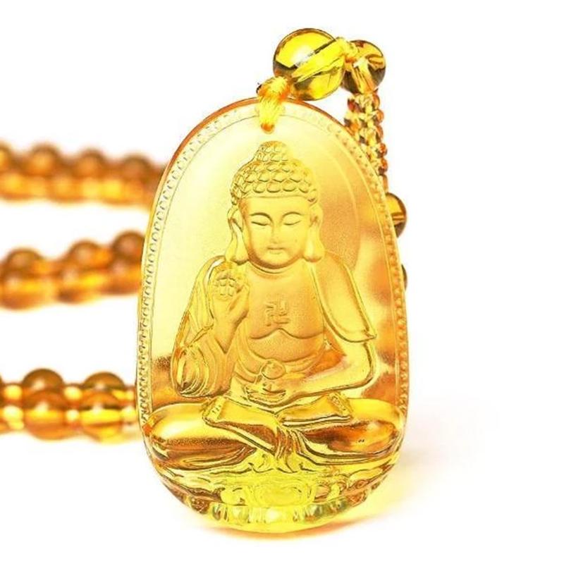 Citrine Guardian Buddha Pendant Necklace-Your Soul Place