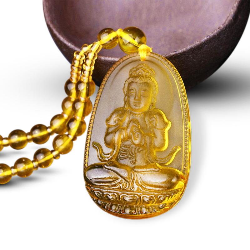 Citrine Guardian Buddha Pendant Necklace-Your Soul Place