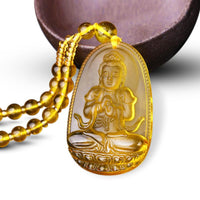 Thumbnail for Citrine Guardian Buddha Pendant Necklace-Your Soul Place