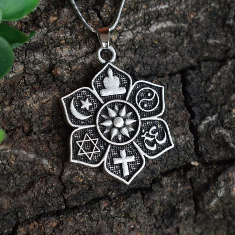 Coexist Harmony Lotus Pendant-Your Soul Place