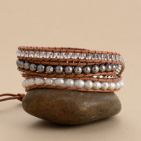 Thumbnail for Exquisite 5-Layer Pearl Crystal Bracelet