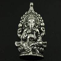 Thumbnail for Ganesha Pendant Black Faux Leather Necklace-Your Soul Place
