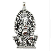 Thumbnail for Ganesha Pendant Black Faux Leather Necklace-Your Soul Place