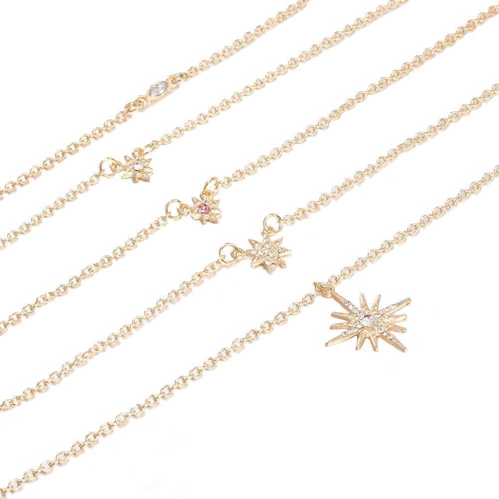 Celestial Stars Layered Necklace-Your Soul Place