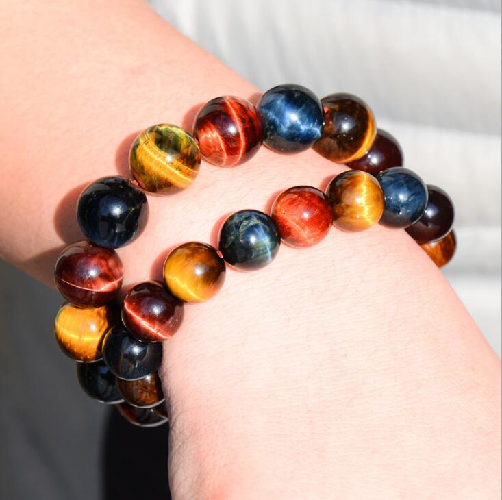 Red Blue Yellow Tiger Eye Bracelet-Your Soul Place