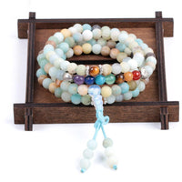 Thumbnail for 7 Chakra Amazonite 108 Mala Beads Bracelet-Your Soul Place