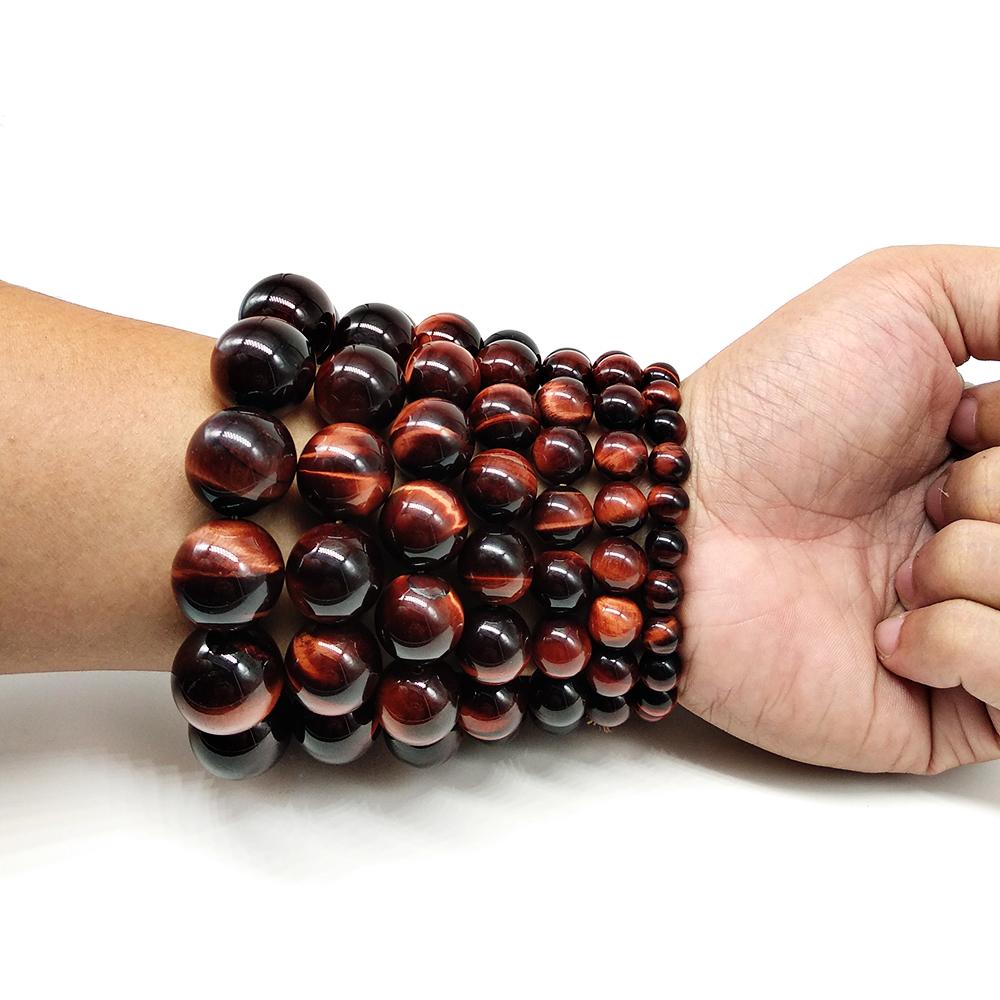 Natural Red Tiger's Eye Beads Bracelet-Your Soul Place