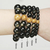 Thumbnail for Gold Shine Obsidian Beads Bracelet-Your Soul Place