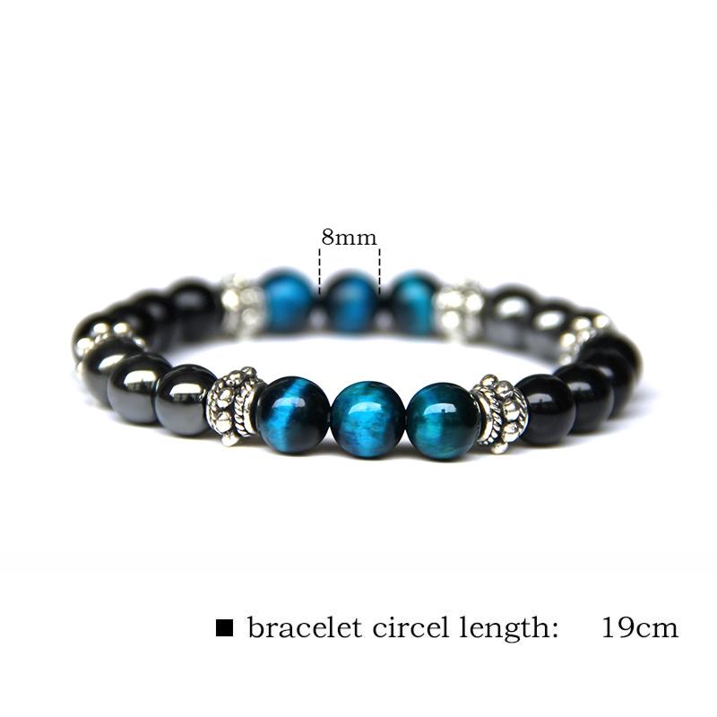 The Triple Protection Bracelet - Black Obsidian X Blue Tiger Eye X Hematite-Your Soul Place