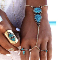 Thumbnail for Bohemian Style Turquoise Hand Chain-Your Soul Place