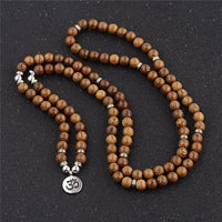 Thumbnail for 108 Wooden Beads Mala Bracelet X Lotus / Flower of Life / OM / Buddha