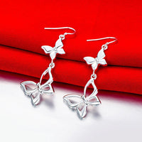 Thumbnail for Double Butterfly Drop Earrings-Your Soul Place