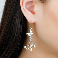 Thumbnail for Double Butterfly Drop Earrings-Your Soul Place