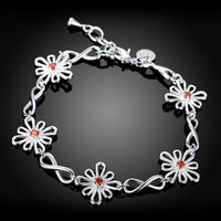 Thumbnail for Infinity & Crystal Daisies Bracelet-Your Soul Place