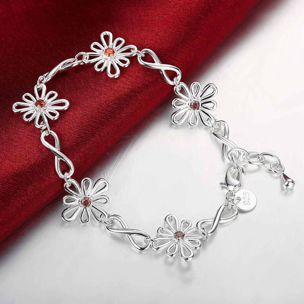 Infinity & Crystal Daisies Bracelet-Your Soul Place
