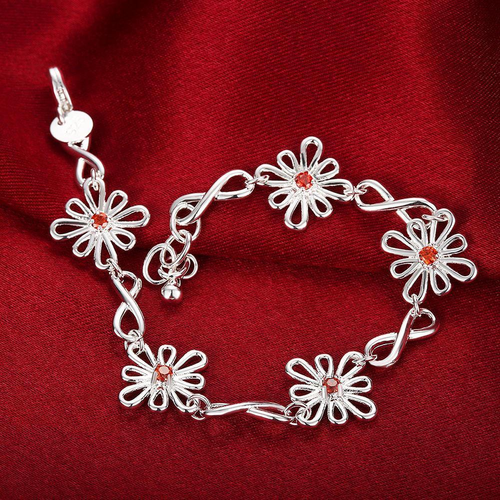 Infinity & Crystal Daisies Bracelet-Your Soul Place