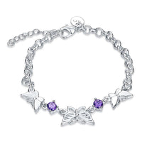 Thumbnail for Purple Butterfly Crystal Bracelet-Your Soul Place