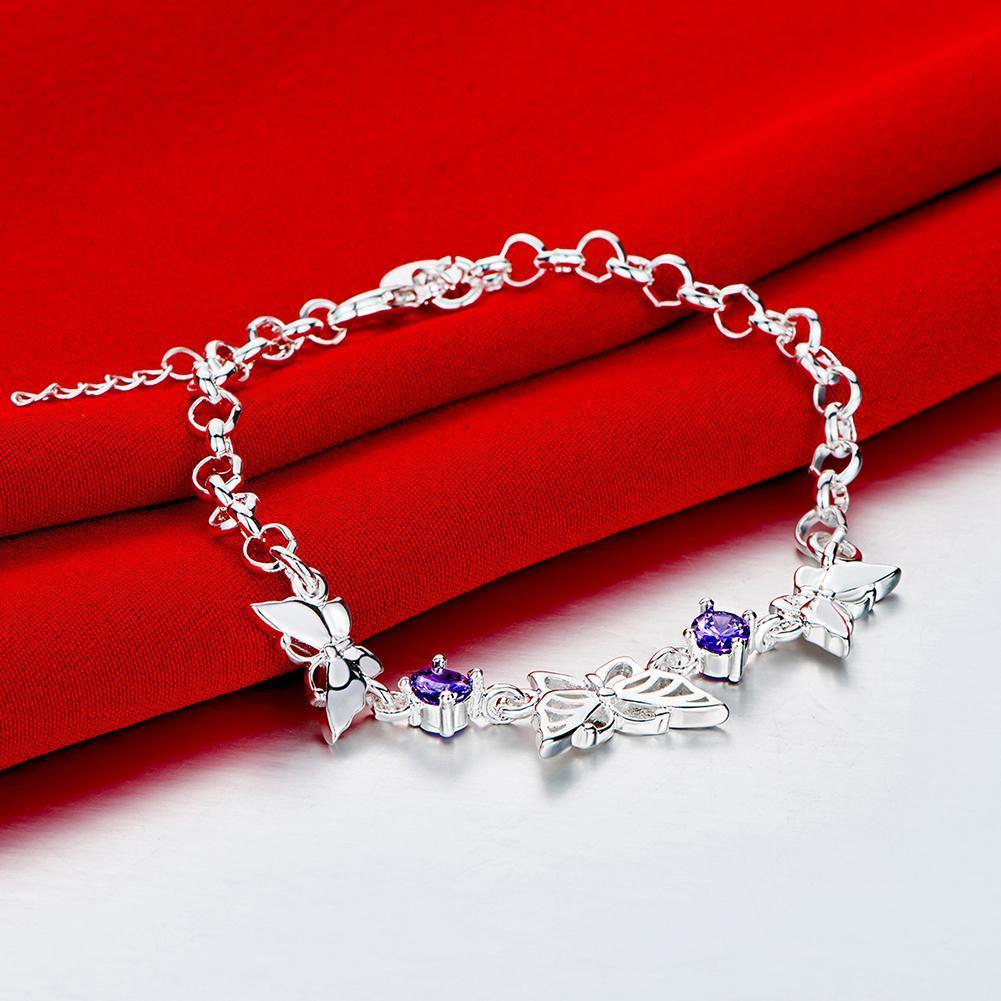 Purple Butterfly Crystal Bracelet-Your Soul Place