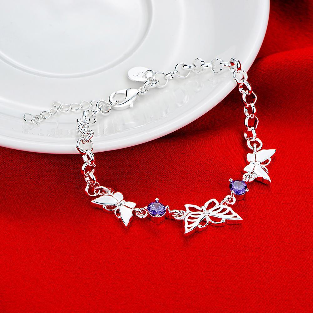 Purple Butterfly Crystal Bracelet-Your Soul Place