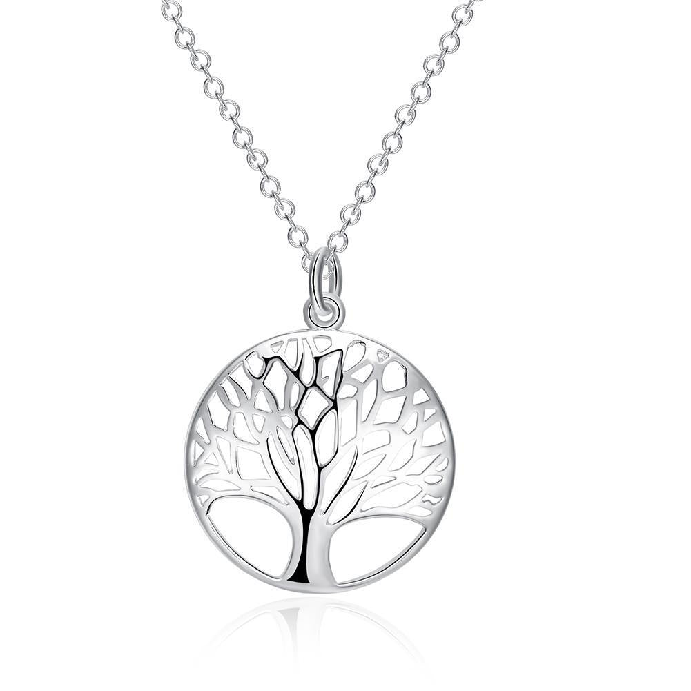 Tree Of Life White Gold Necklace-Your Soul Place
