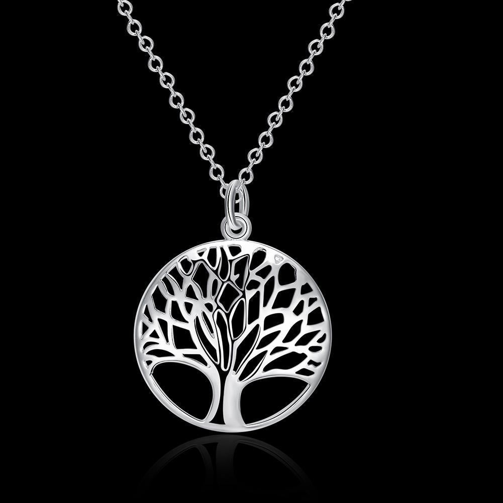 Tree Of Life White Gold Necklace-Your Soul Place