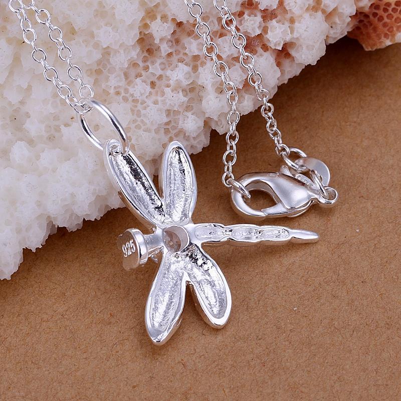 Dragonfly White Gold Necklace-Your Soul Place