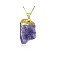 Thumbnail for Natural Amethyst Gold Necklace-Your Soul Place
