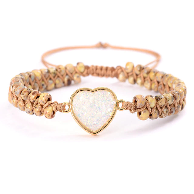 Tiger Eye Love Heart Opal Bracelet