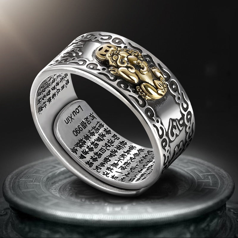 Lucky Feng Shui Pixiu Wealth & Protection Ring