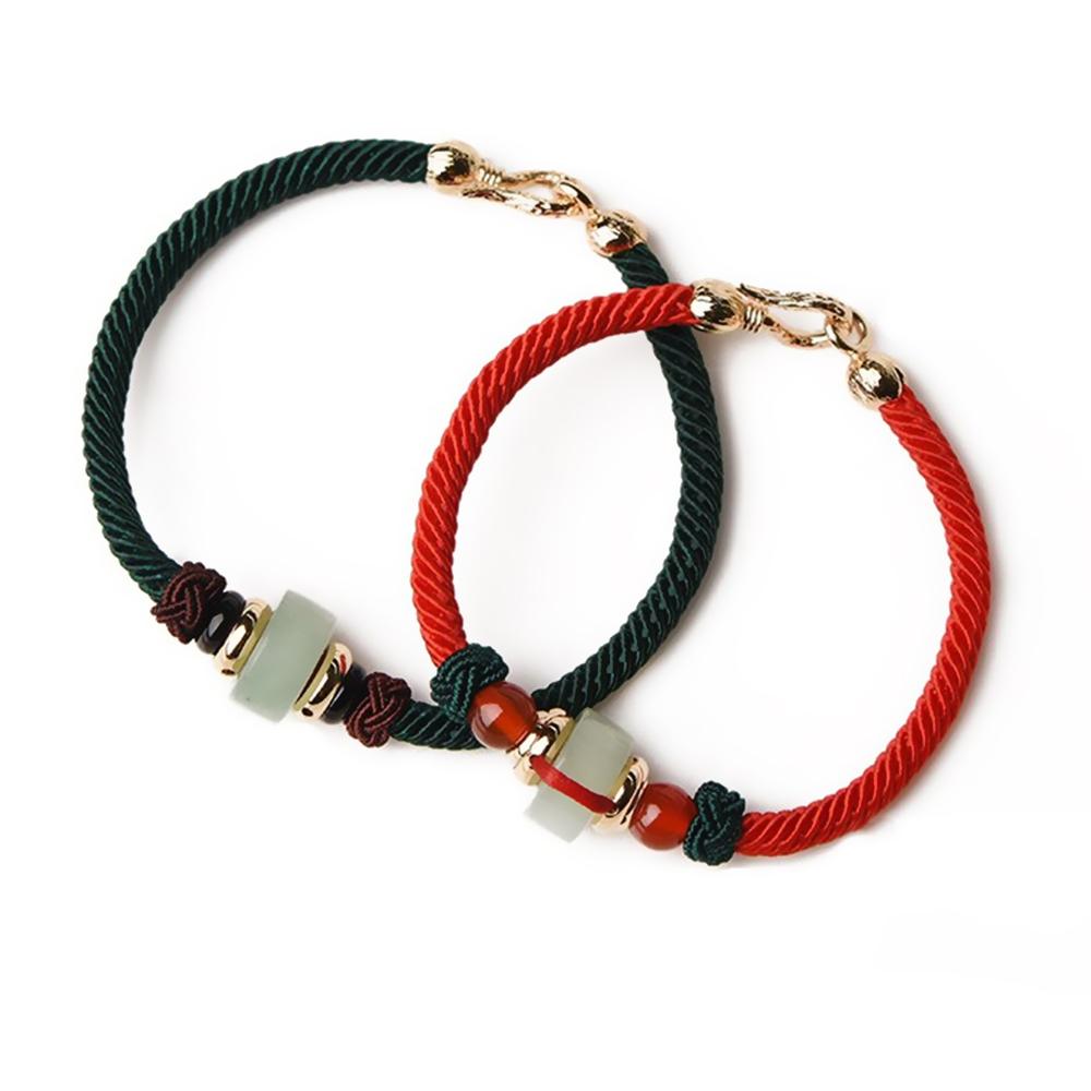Lucky Energy Jade Braided String Bracelet-Your Soul Place