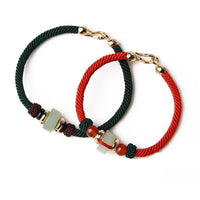 Thumbnail for Lucky Energy Jade Braided String Bracelet-Your Soul Place