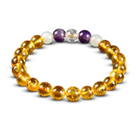 Thumbnail for Natural Amethyst Citrine Stone of Wealth Bracelet-Your Soul Place