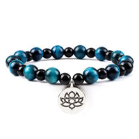 Thumbnail for Blue Tiger Eye Lotus Bracelet
