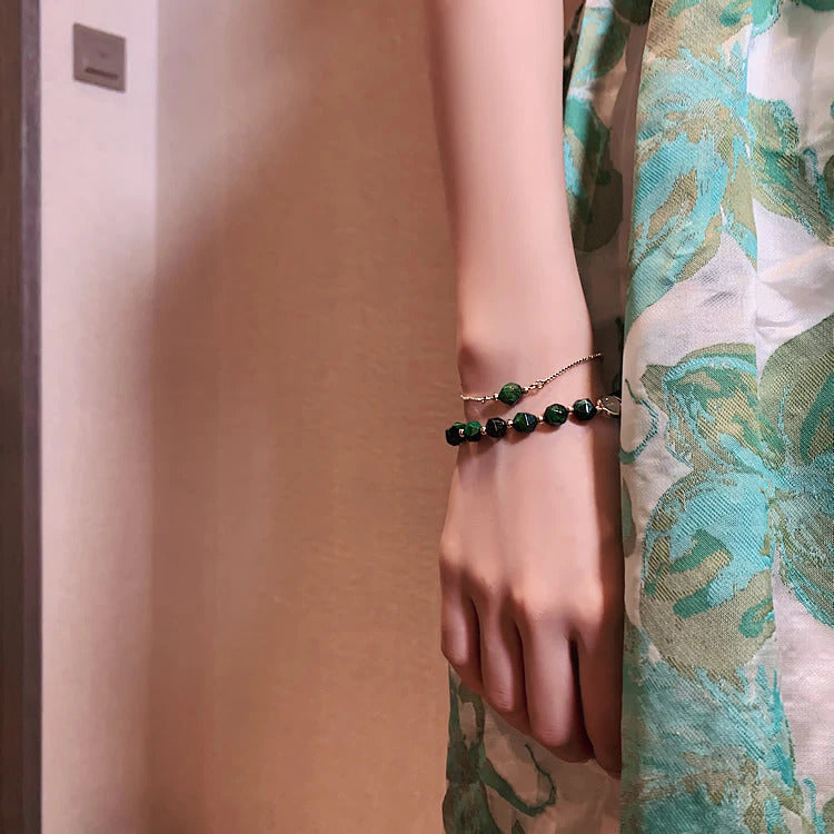 Natural Green Jade Lucky Charm Bracelet