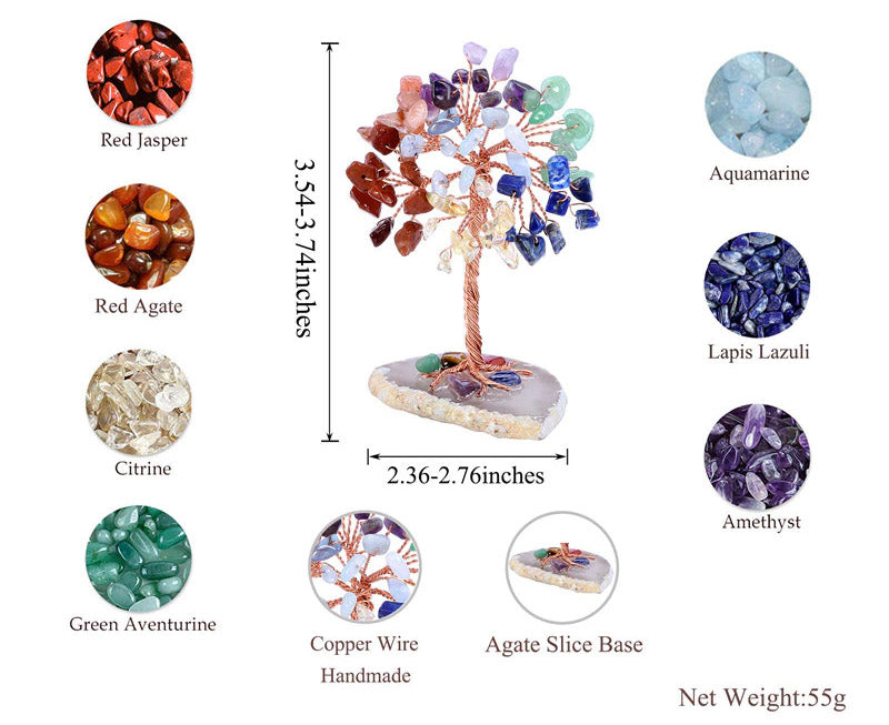 Natural Healing Gemstone Crystal Feng Shui Money Tree