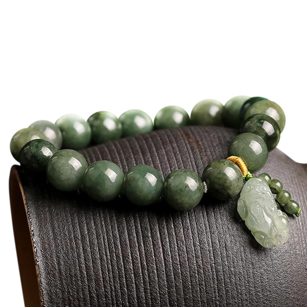 Natural Green Jade Fortune Pixiu Bracelet-Your Soul Place